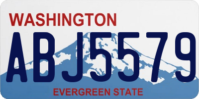 WA license plate ABJ5579