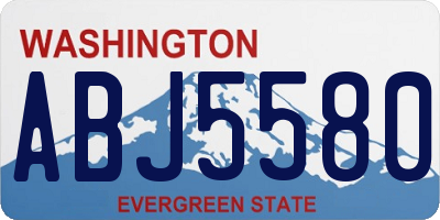 WA license plate ABJ5580