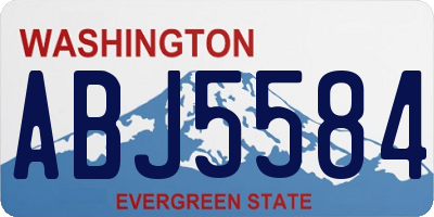 WA license plate ABJ5584