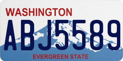 WA license plate ABJ5589
