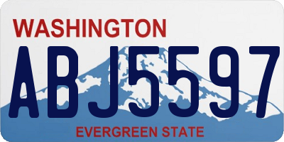 WA license plate ABJ5597