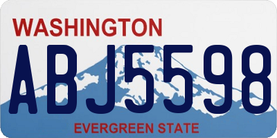 WA license plate ABJ5598
