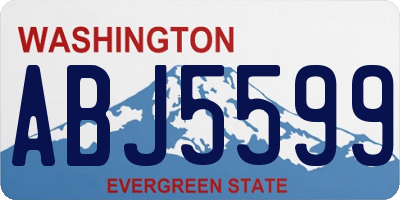 WA license plate ABJ5599