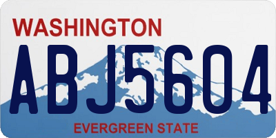 WA license plate ABJ5604