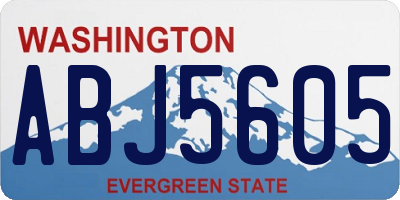 WA license plate ABJ5605