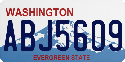 WA license plate ABJ5609