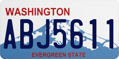 WA license plate ABJ5611