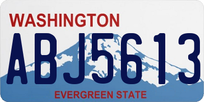 WA license plate ABJ5613