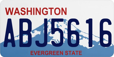 WA license plate ABJ5616