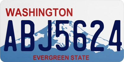 WA license plate ABJ5624