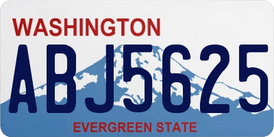 WA license plate ABJ5625