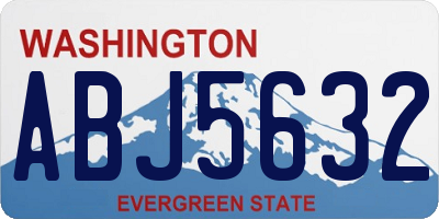 WA license plate ABJ5632