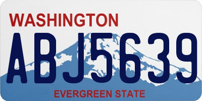 WA license plate ABJ5639
