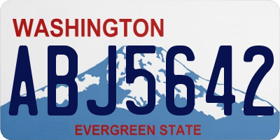 WA license plate ABJ5642