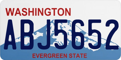 WA license plate ABJ5652