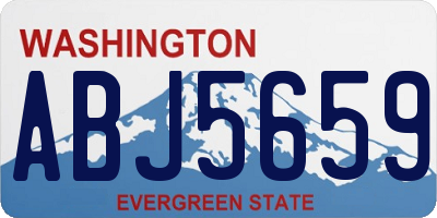 WA license plate ABJ5659