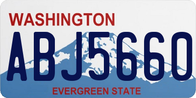 WA license plate ABJ5660