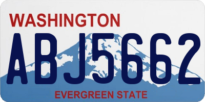 WA license plate ABJ5662