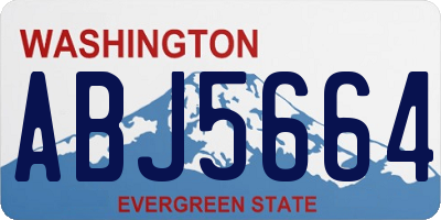 WA license plate ABJ5664