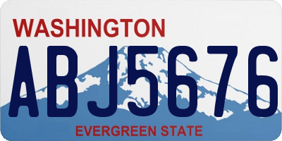 WA license plate ABJ5676