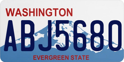 WA license plate ABJ5680