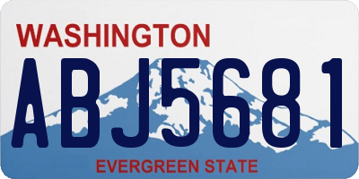 WA license plate ABJ5681