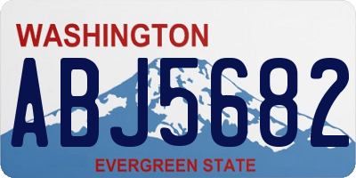 WA license plate ABJ5682