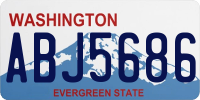 WA license plate ABJ5686