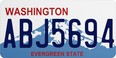 WA license plate ABJ5694