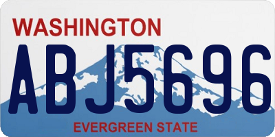 WA license plate ABJ5696