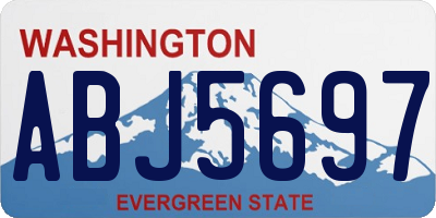 WA license plate ABJ5697