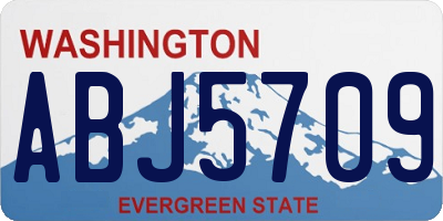WA license plate ABJ5709