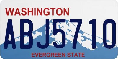 WA license plate ABJ5710