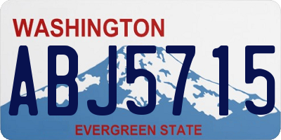 WA license plate ABJ5715