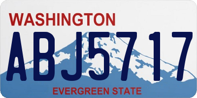 WA license plate ABJ5717