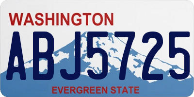 WA license plate ABJ5725