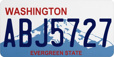 WA license plate ABJ5727