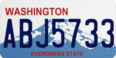 WA license plate ABJ5733