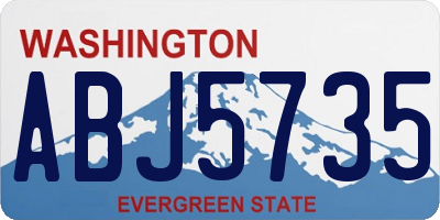 WA license plate ABJ5735