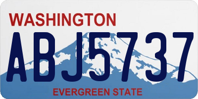 WA license plate ABJ5737