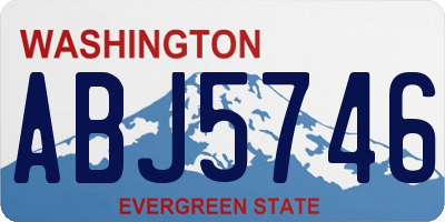 WA license plate ABJ5746