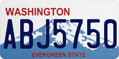 WA license plate ABJ5750
