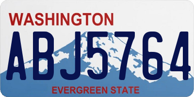 WA license plate ABJ5764