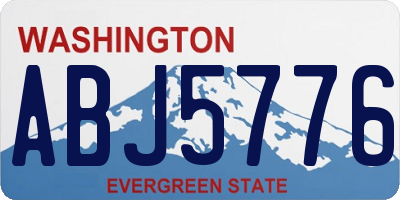 WA license plate ABJ5776