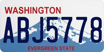 WA license plate ABJ5778