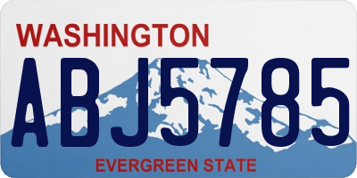 WA license plate ABJ5785