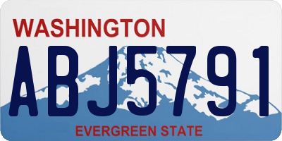 WA license plate ABJ5791