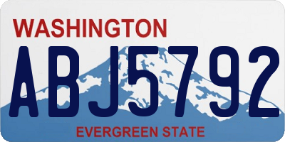 WA license plate ABJ5792