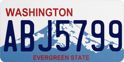 WA license plate ABJ5799