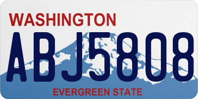 WA license plate ABJ5808